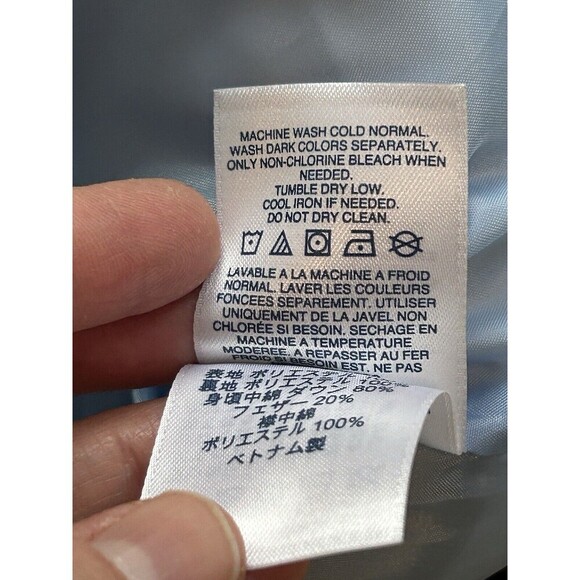 LANDS END Women’s BLUE Red Green HOLIDAY Plaid VEST Jacket S(6-8) - Picture 9 of 10